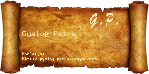 Gyalog Petra névjegykártya