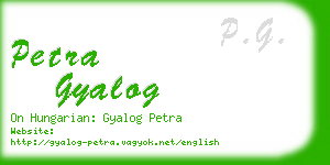 petra gyalog business card